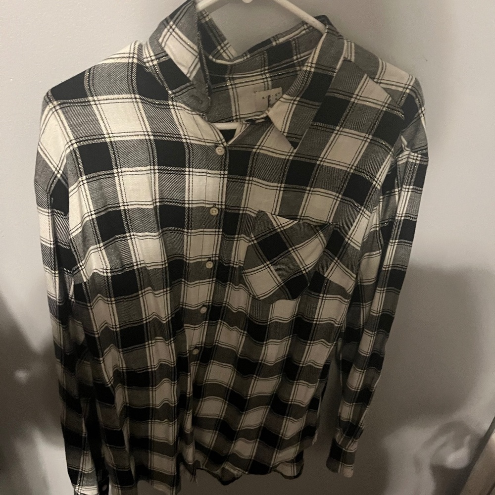 Black and white polo long sleeved glitter shirt